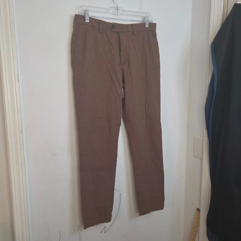 Banana Republic Mens Brown Slim Tapered Fit Chino Pants 31x32 Cotton Stretch